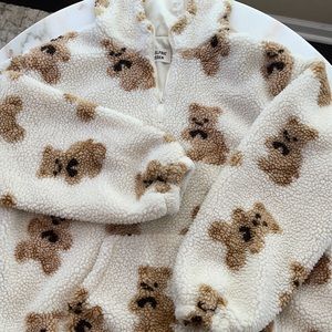 Aelfric Eden XL Zip up hoodie.  Teddy Bears. Cream